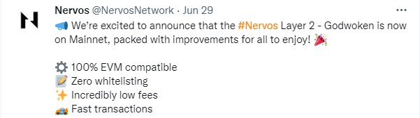 Nervous Network (CKB) price posts double-digit gain after Godwoken layer 2 launch