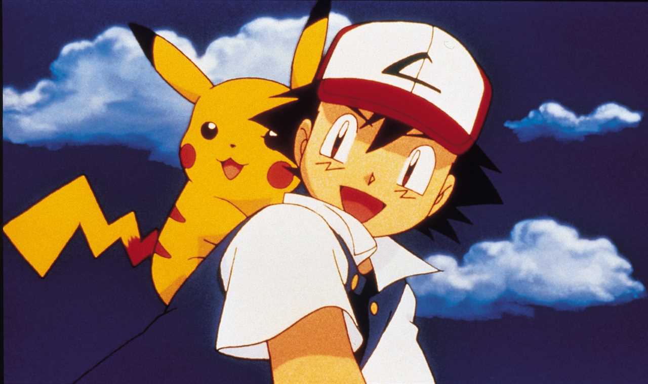 Ash with his Pikachu from the Pokemon anime