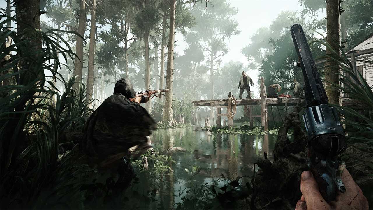 Creeping up on a zombie in Hunt Showdown