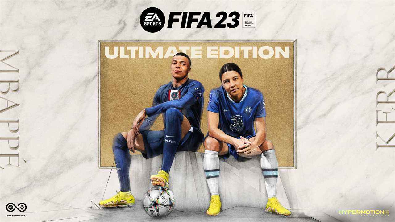 Mbappe and Kerr sit on the cover of FIFA 23 Ultimate Edition - EA Sports