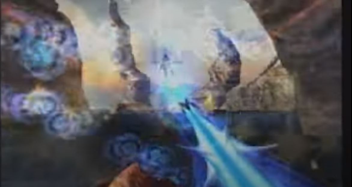 A lightsaber style lance shoots at a man riding a dragon Knights of Decayden - Totally Games