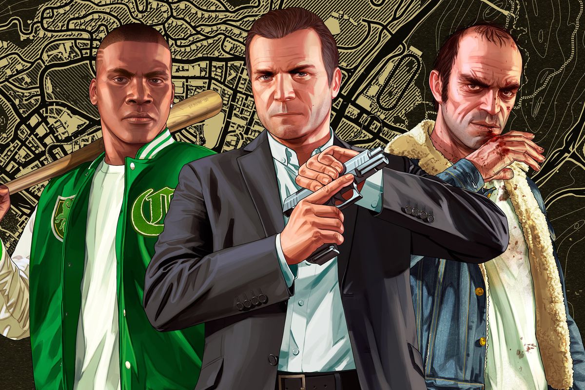 Franklin, Michael, and Trevor from GTA 5