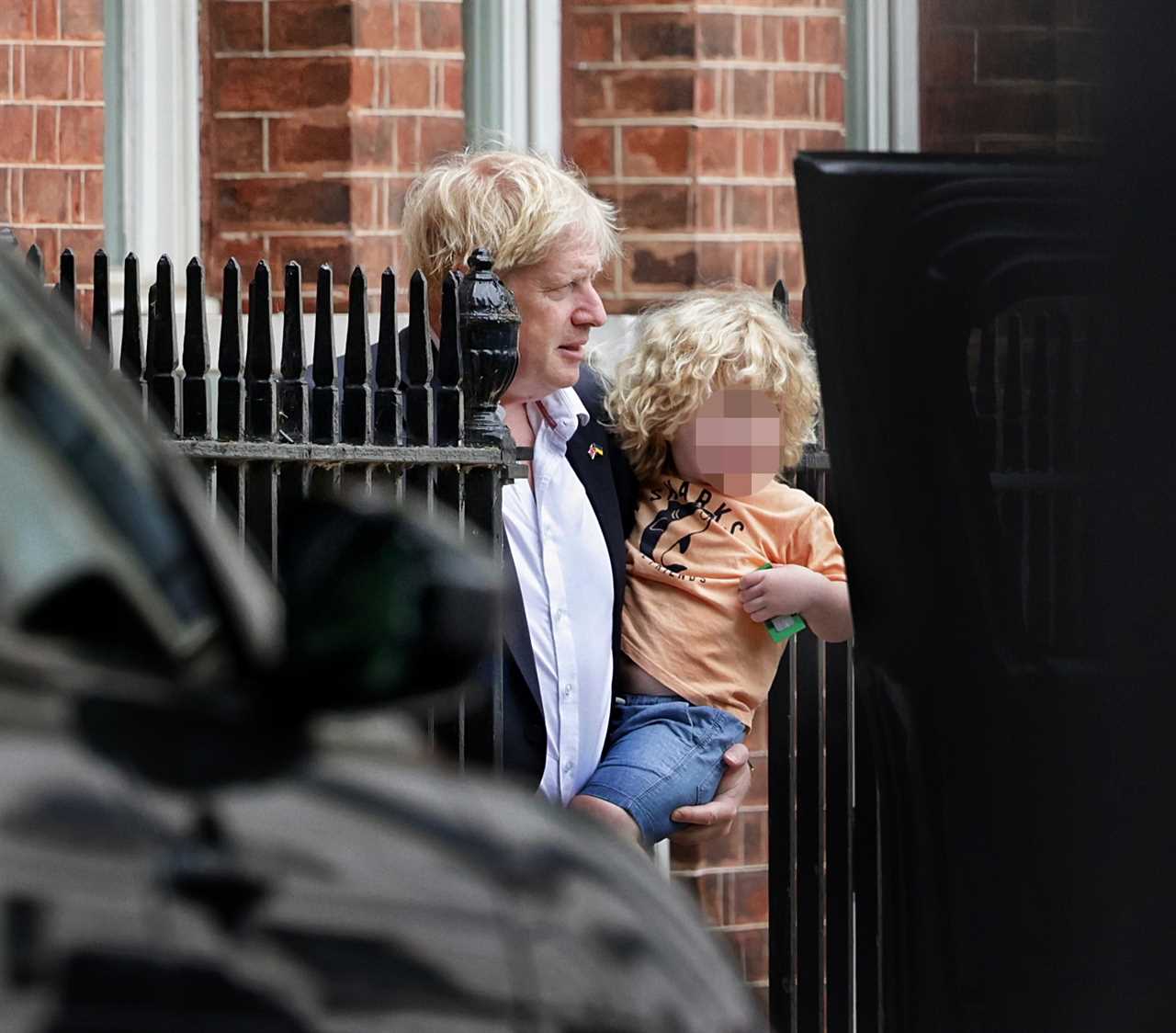 Boris Johnson leaves No10 with son Wilf before heading off on holiday with family