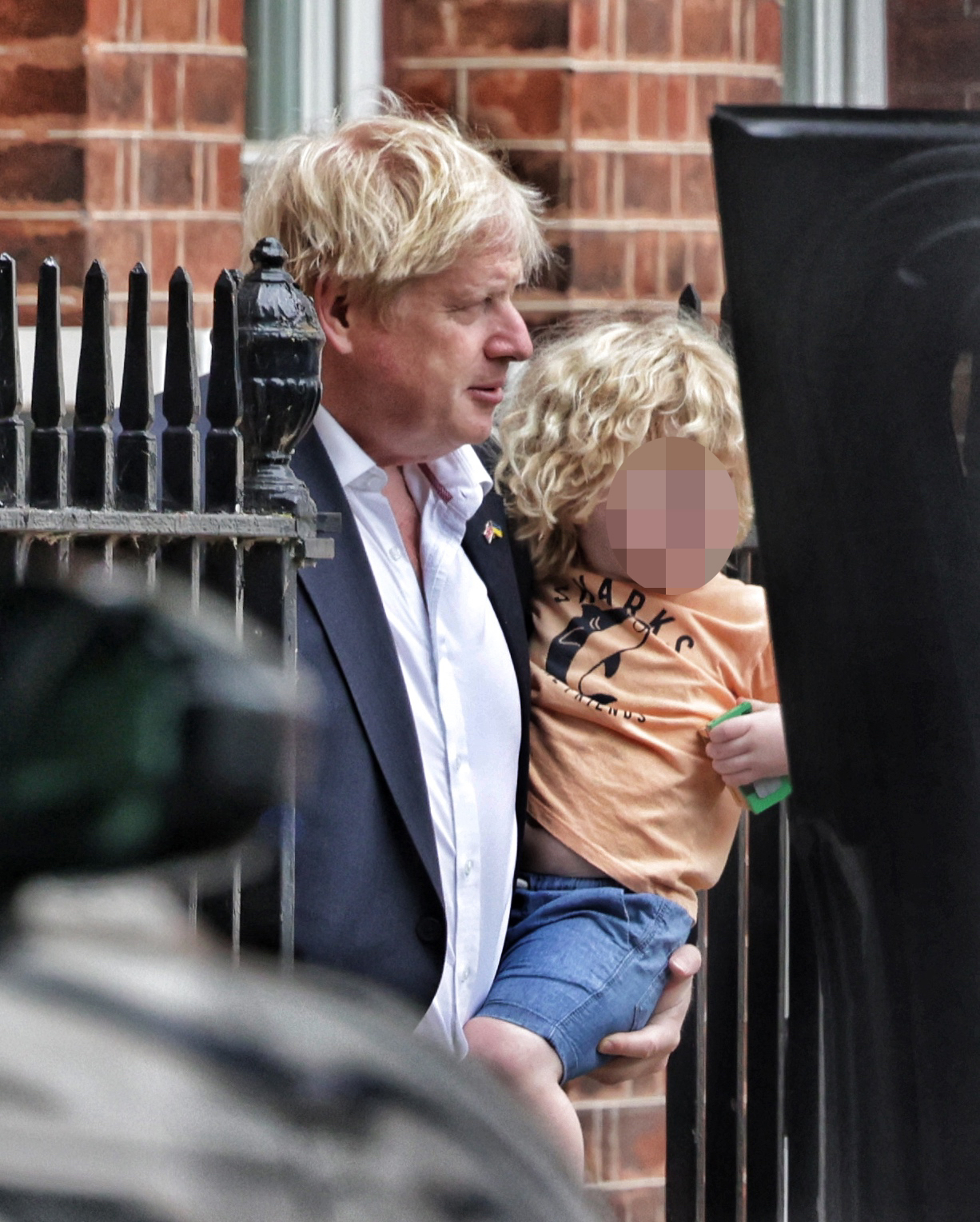 Boris Johnson leaves No10 with son Wilf before heading off on holiday with family