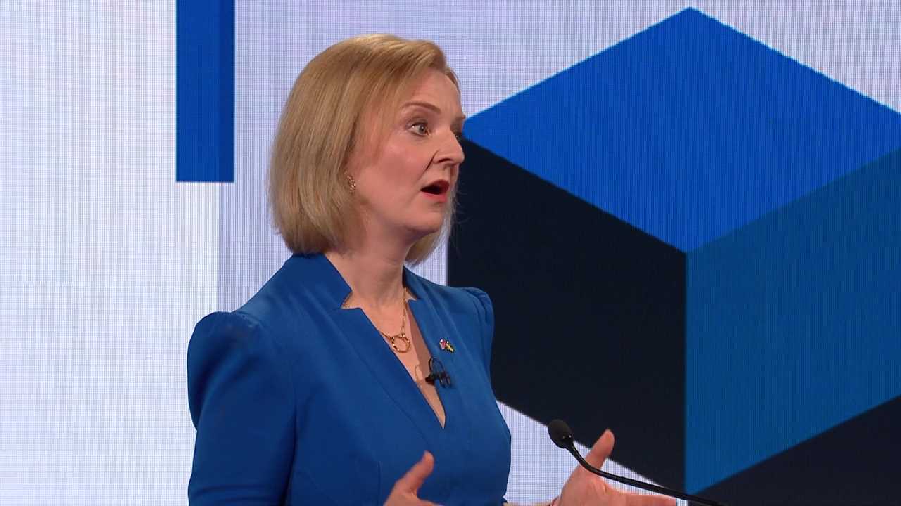 PM rivals Rishi Sunak and Liz Truss clash over the economy and tax cuts in bad-tempered TV debate