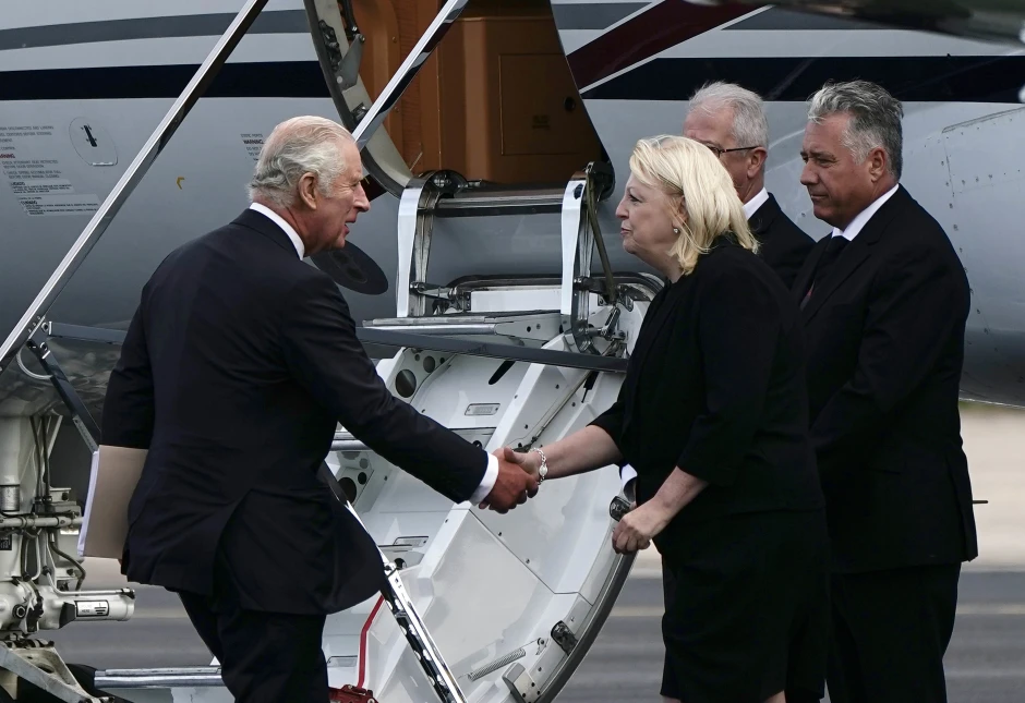 New Prime Minister Liz Truss travels to Buckingham Palace to meet with King Charles III on his first day as monarch