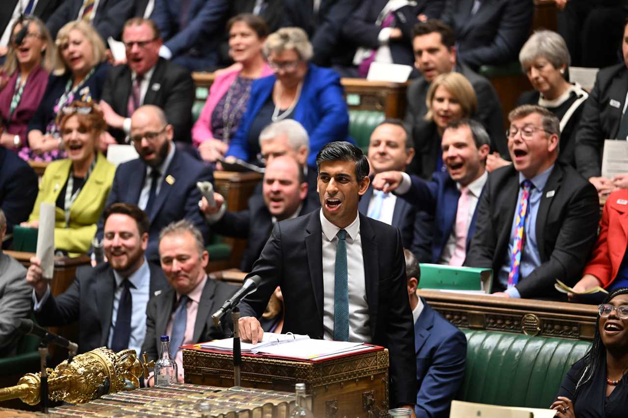 Rishi Sunak hammered Keir Starmer in first PMQs with Tory MPs cheering him on