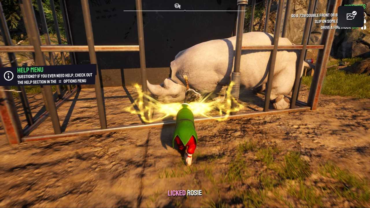 Goat Simulator 3: How to find the white rhino for Missing Rosie quest