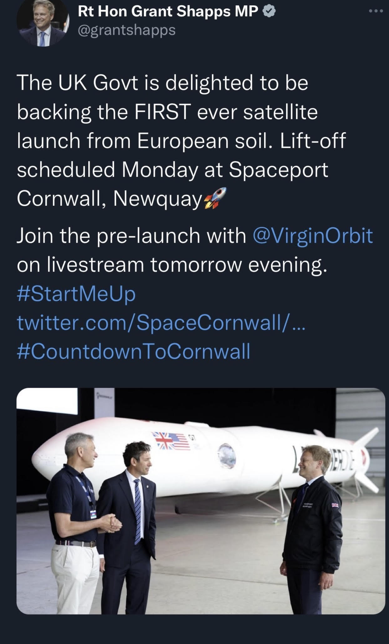 Boris Johnson photoshopped OUT of Virgin Orbit rocket launch tweet in awkward gaffe