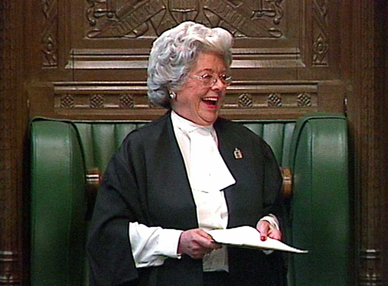 How ballsy Betty Boothroyd once snubbed Sinn Fein’s Gerry Adams and left MPs in stitches with joke about Sun’s page 3