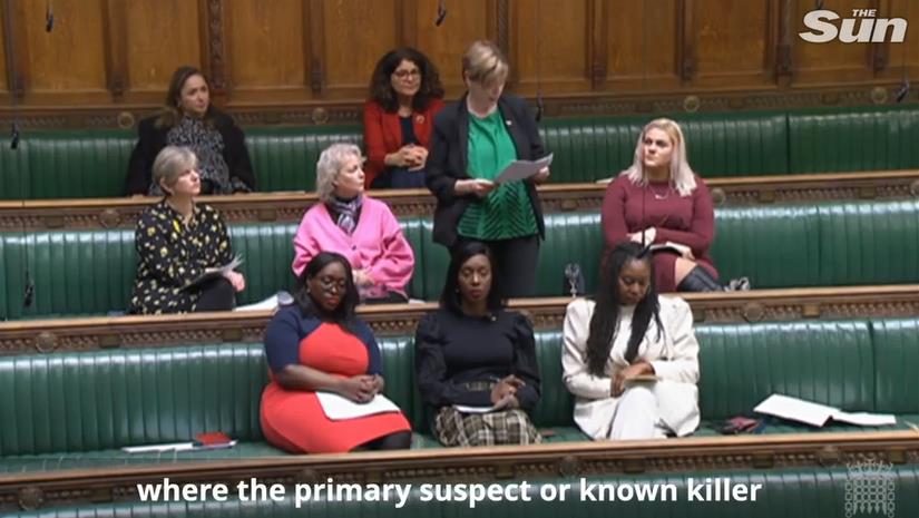 Heart-breaking moment Commons falls silent as MP reads names of every woman killed by a man last year