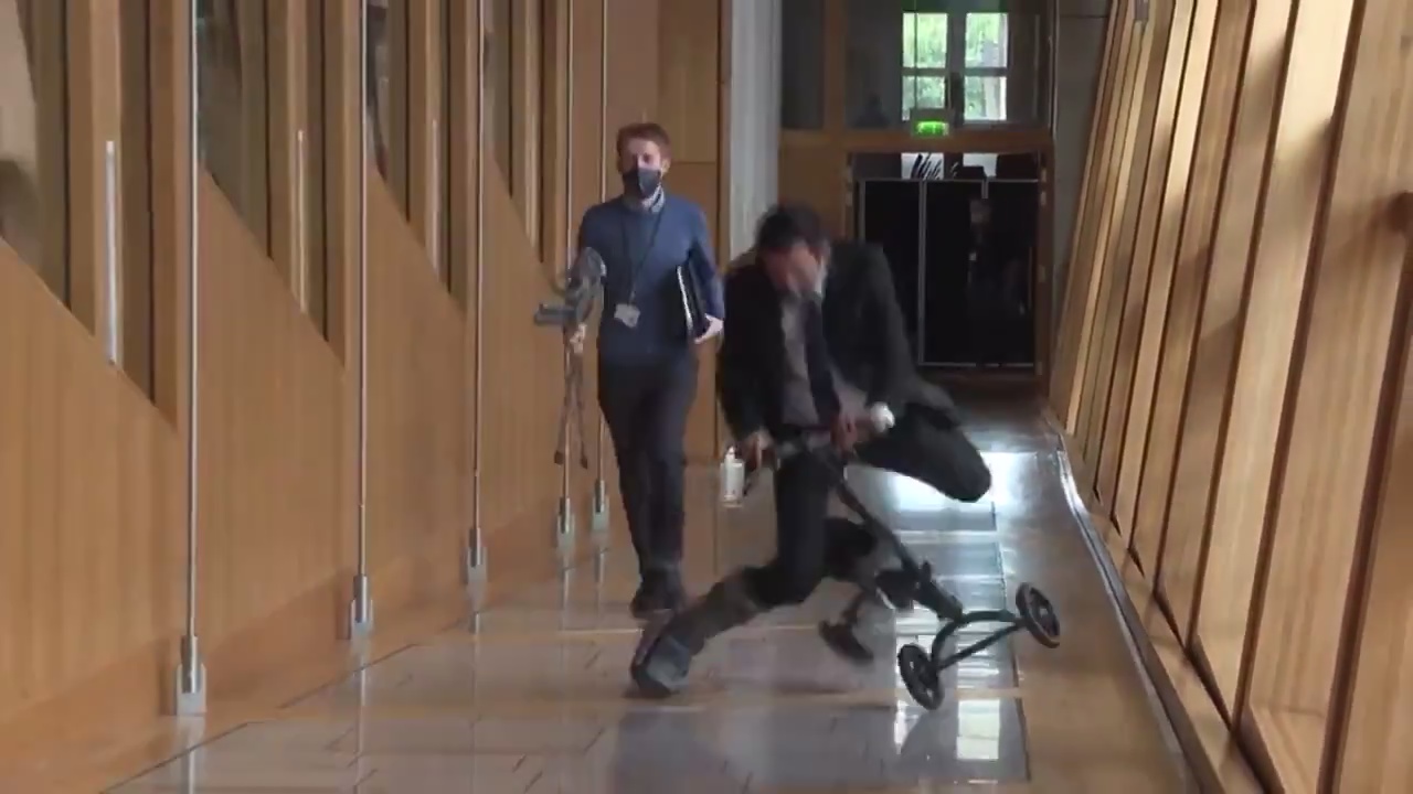 Humza Yousaf says pals still ‘rip the p***’ out of him for parliament scooter fall