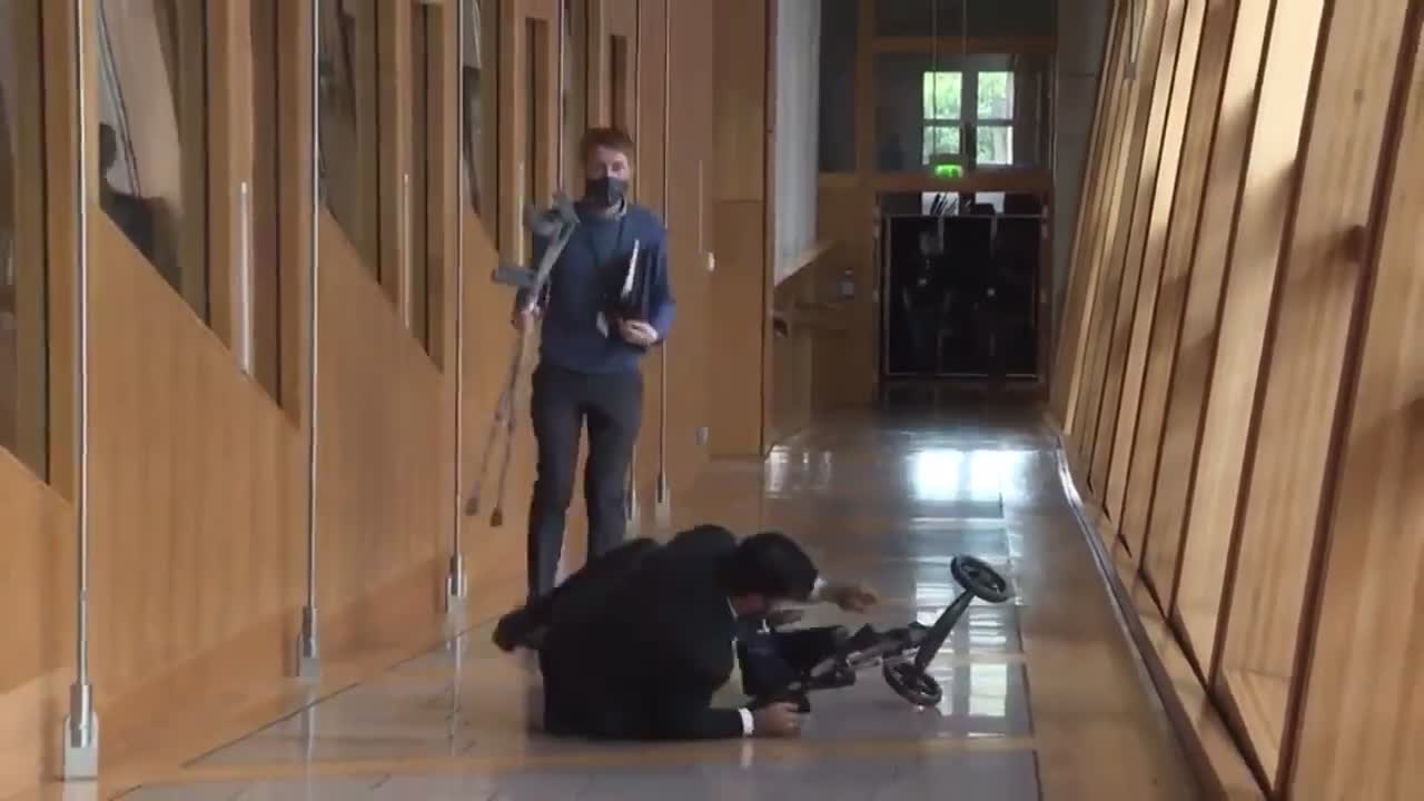 Humza Yousaf says pals still ‘rip the p***’ out of him for parliament scooter fall