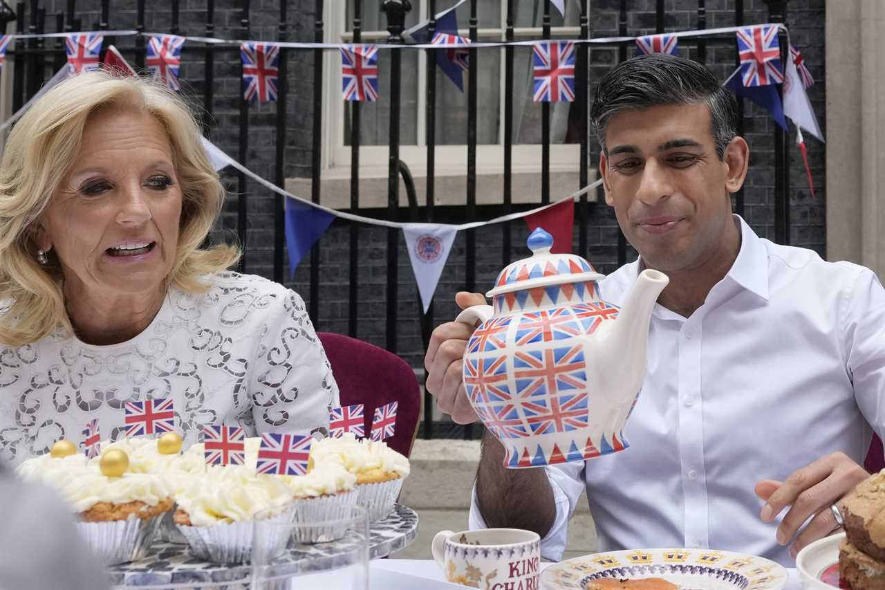 Jill Biden is the star guest at Rishi Sunak’s Coronation lunch party – and even enjoys a spot of tea