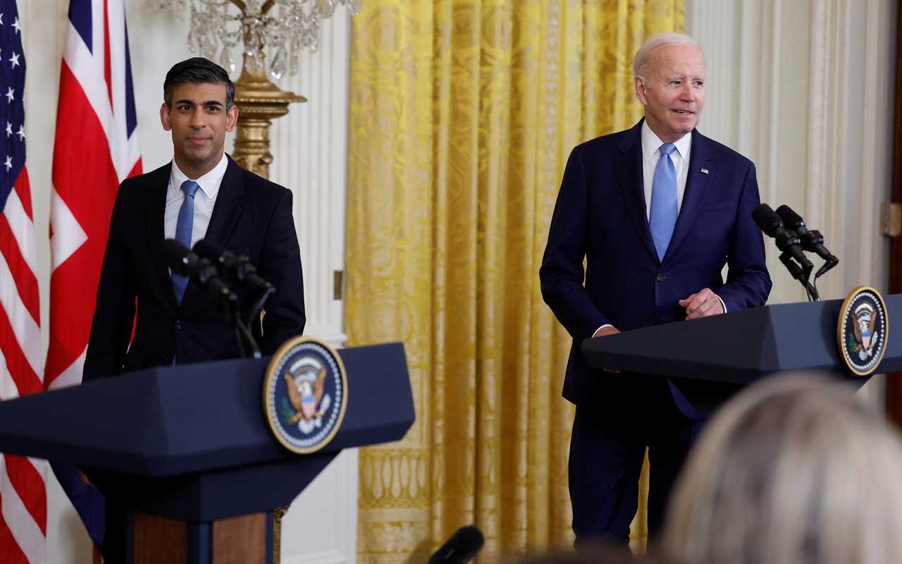 Rishi Sunak and Joe Biden announce sweeping new economic pact to tear down trade barriers