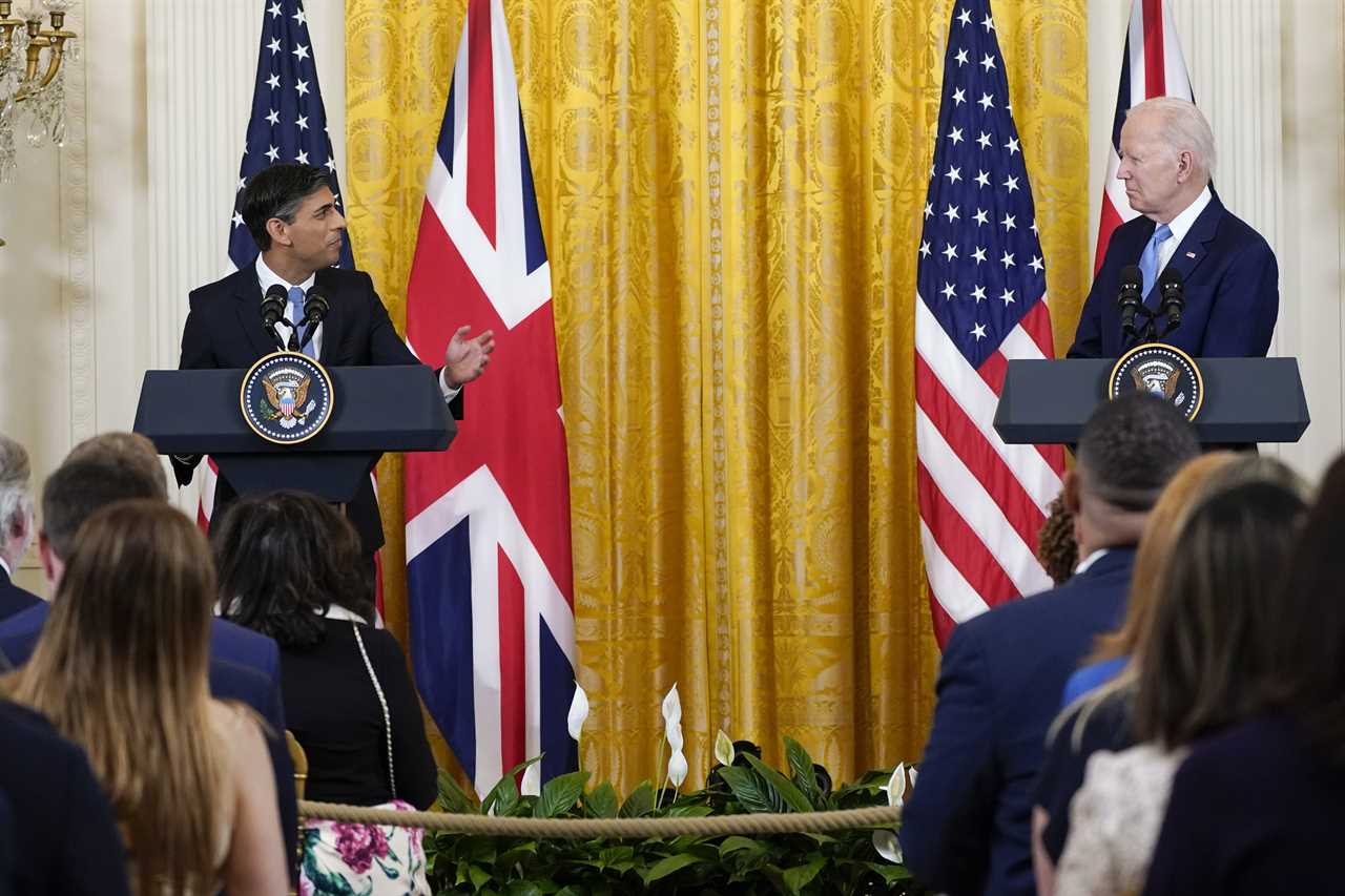 Rishi Sunak and Joe Biden announce sweeping new economic pact to tear down trade barriers