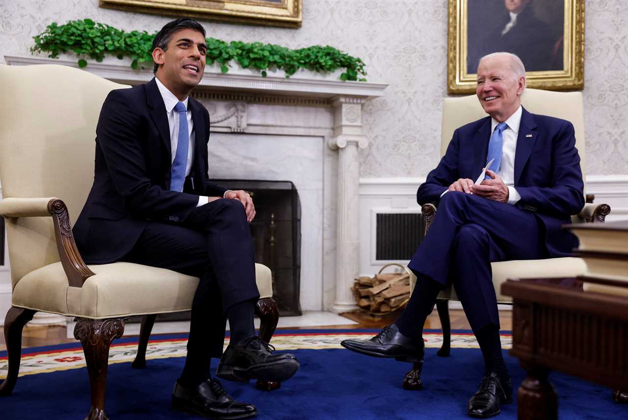 Rishi Sunak and Joe Biden shake on new economic pact tearing down trade barriers