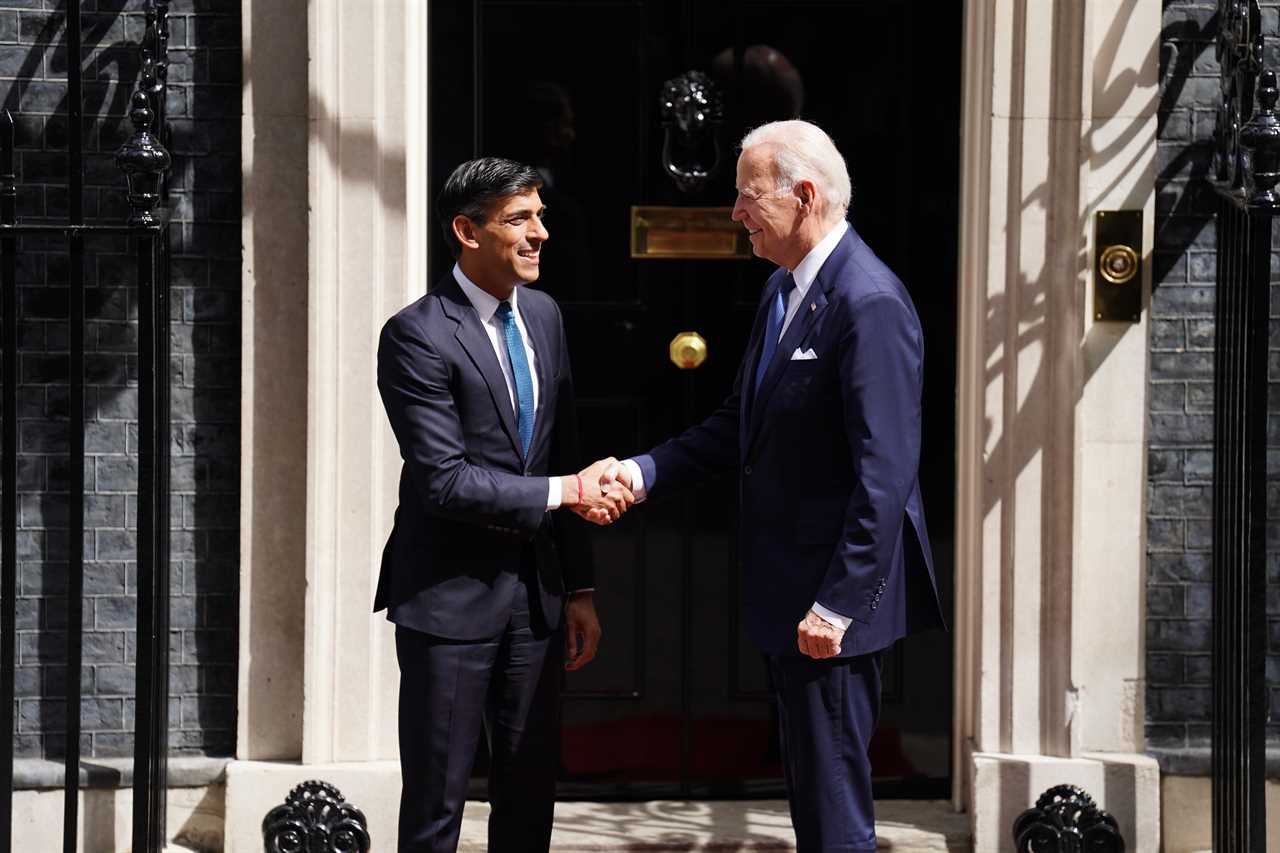 Biden says special relationship is ‘rock solid’ during crunch talks with Rishi on Ukraine before meeting King Charles