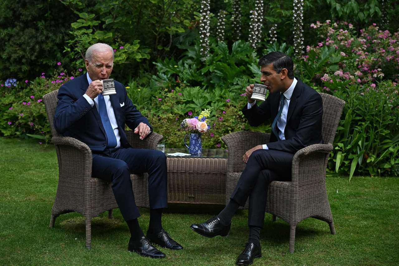 Biden says special relationship is ‘rock solid’ during crunch talks with Rishi on Ukraine before meeting King Charles