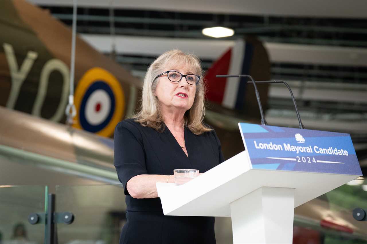 Councillor Susan Hall speaks at the Battle of Britain Bunker in Uxbridge, west London, after being named as the Conservative Party candidate for the Mayor of London election in 2024. Picture date: Wednesday July 19, 2023. PA Photo. Photo credit should read: Stefan Rousseau/PA Wire