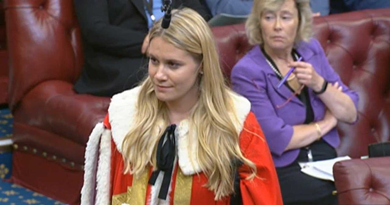 Former Boris Johnson aide Charlotte Owen formally made a peer at 30 – making her the youngest member of the Lords