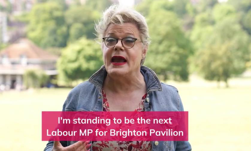 Eddie Izzard reveals she’s standing to be a Labour MP in Brighton in glitzy promo video