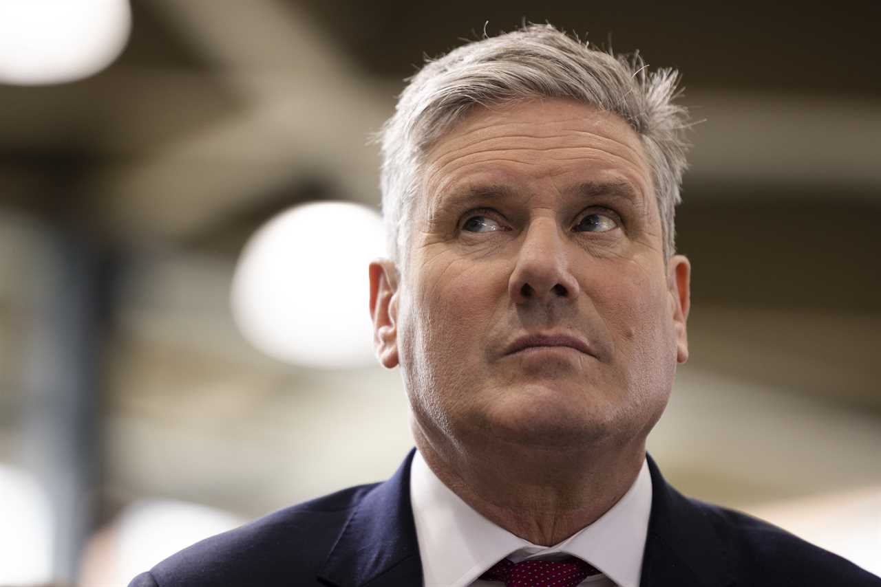 GILLINGHAM, ENGLAND - JULY 06: Labour leader Keir Starmer waits to be introduced on stage before giving a speech to unveil the party's fifth and final mission for government, at Mid Kent College on July 6, 2023 in Gillingham, England. The announcement represents the Labour party's fifth and final "mission" that would form the basis of its government, if the party wins at the next general election. (Photo by Dan Kitwood/Getty Images)