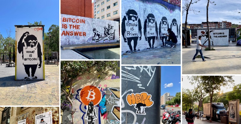 Graffiti artists Street Cy₿er are painting the town Bitcoin