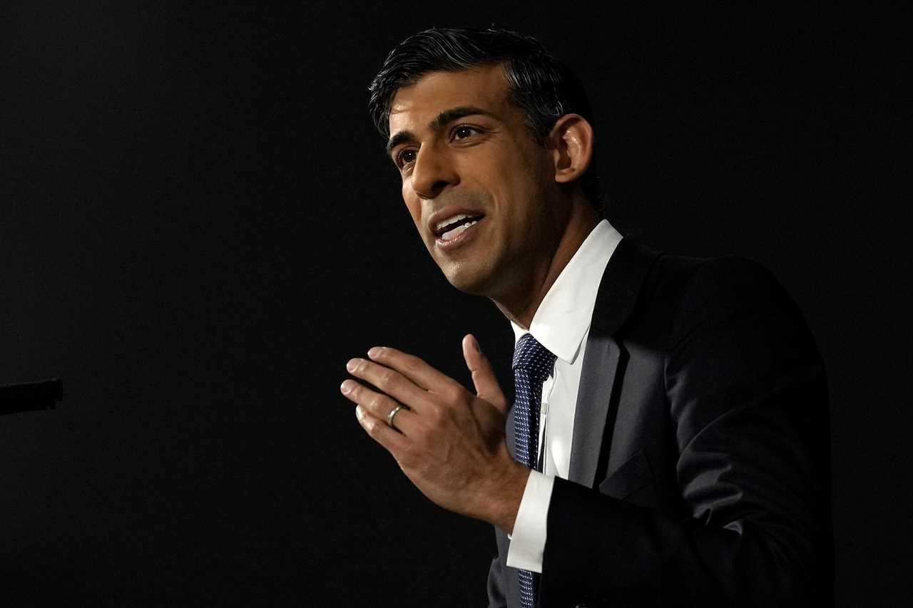 What time is Rishi Sunak's speech at Conservative Party Conference today?