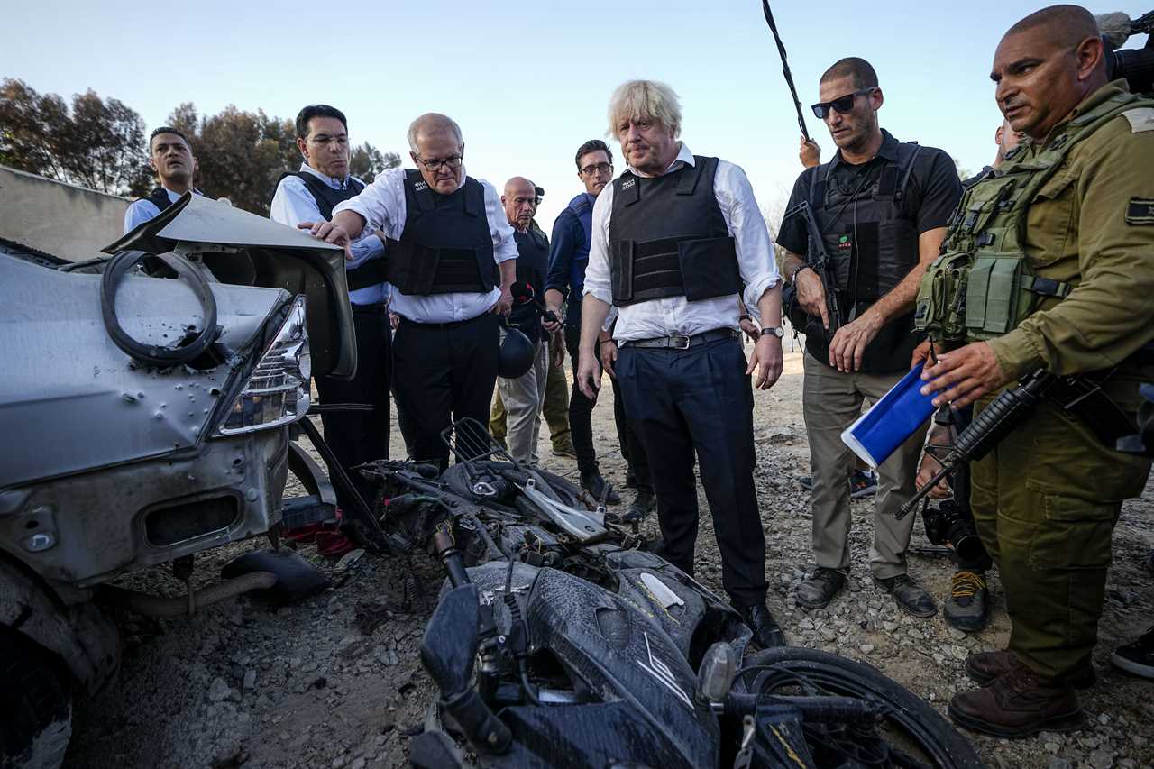 Boris Johnson condemns evil Hamas attacks during surprise visit to Israel