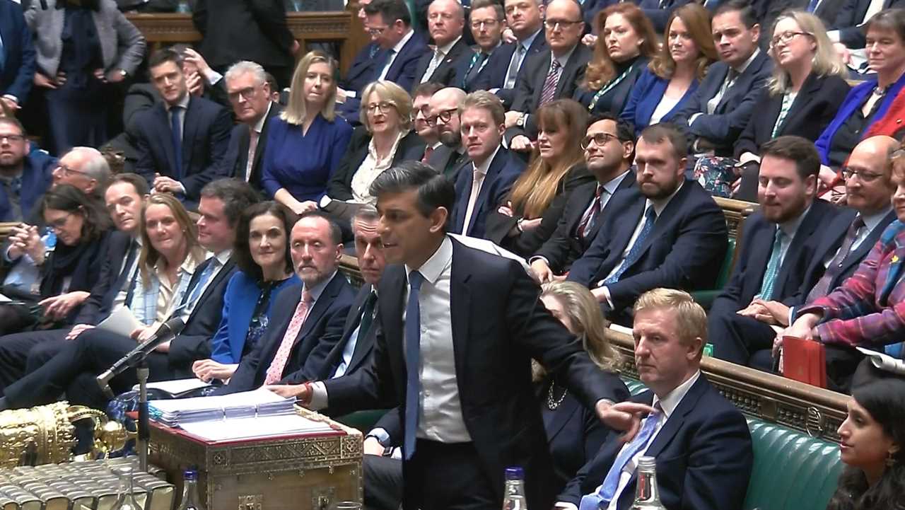 Rishi Sunak slams Sir Keir Starmer as spineless, hopeless and utterly shameless in fiery PMQs exchange