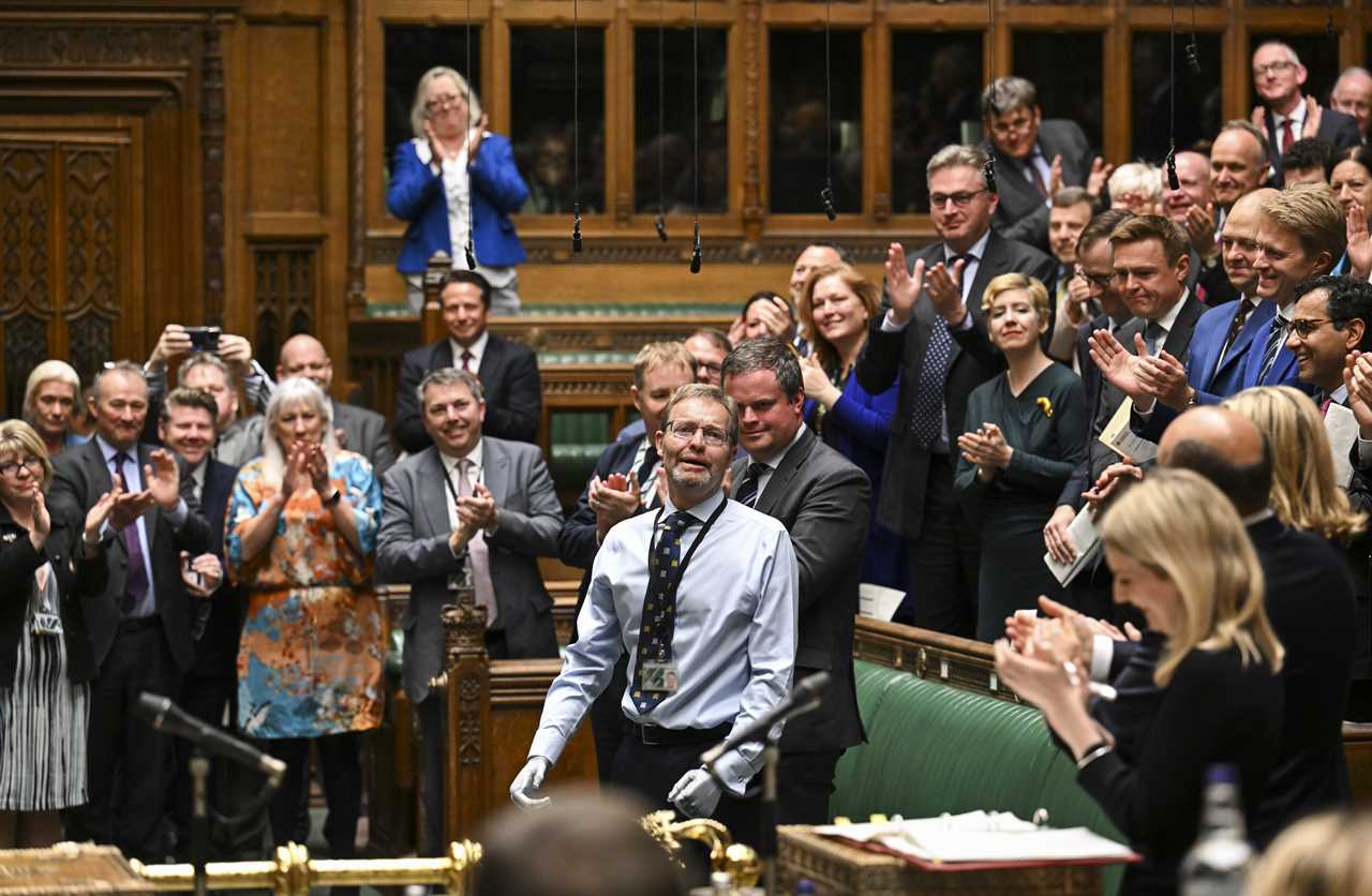Touching moment: MP Craig Mackinlay receives standing ovation after battling sepsis