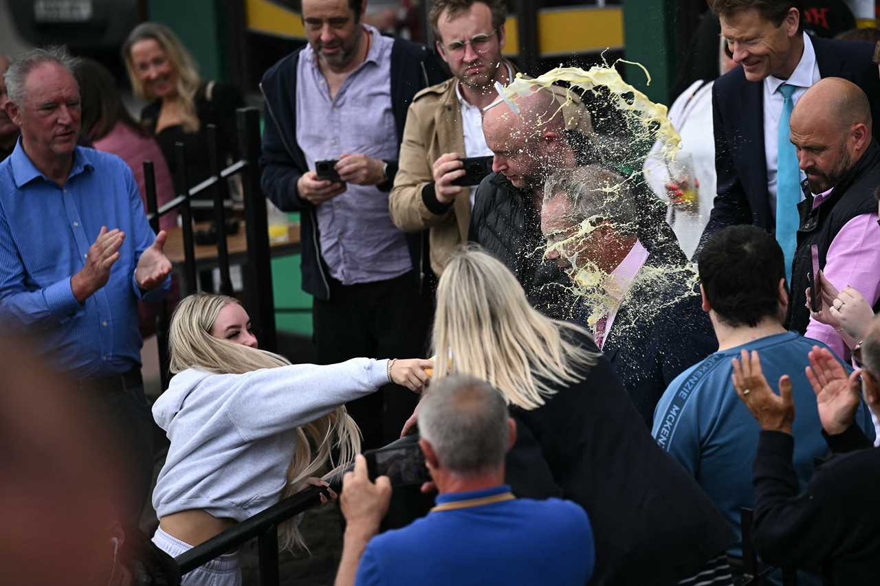 Nigel Farage Attacked with Milkshake Again During Campaign Event