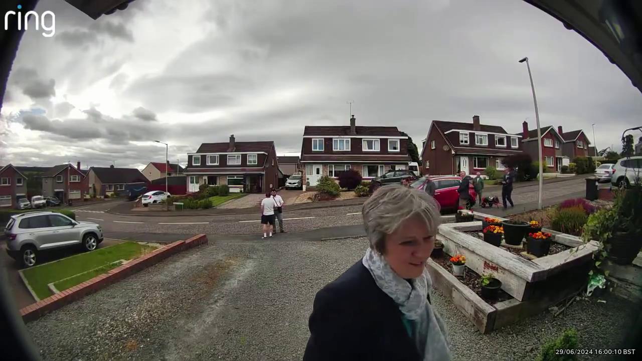 Moment ex-Prime Minister Theresa May spotted canvassing on Scots street