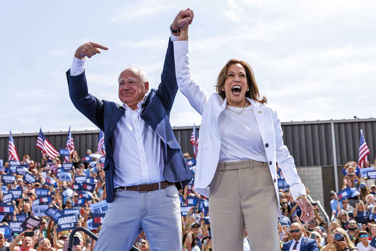 Moment Kamala Harris confronts anti-Israel protesters at campaign rally