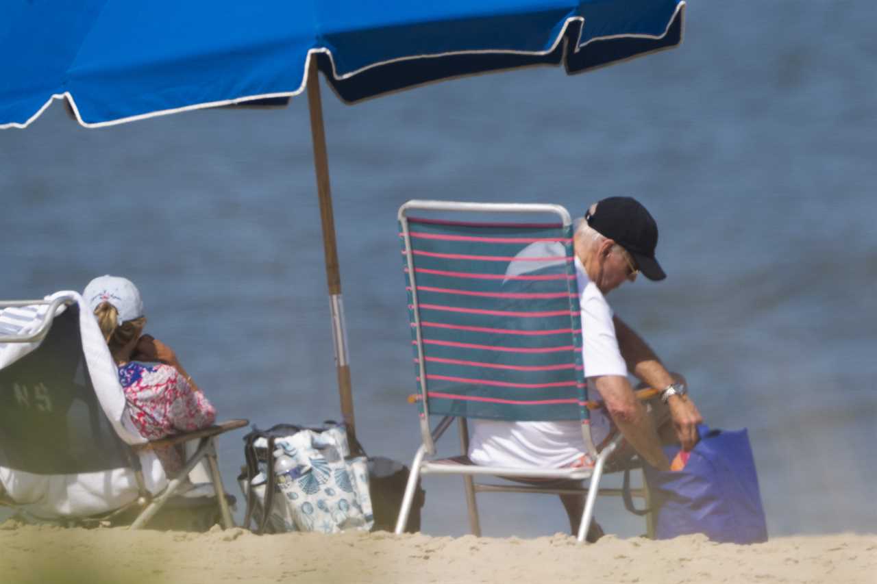 Jill Biden Watches as Woman Blows Kiss to Joe on Beach Vacation