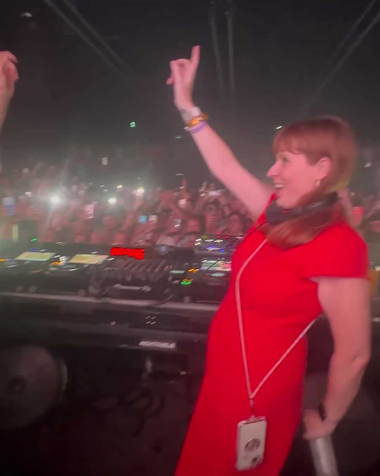 Angela Rayner spotted raving in Ibiza DJ booth as wild crowd cheers her on