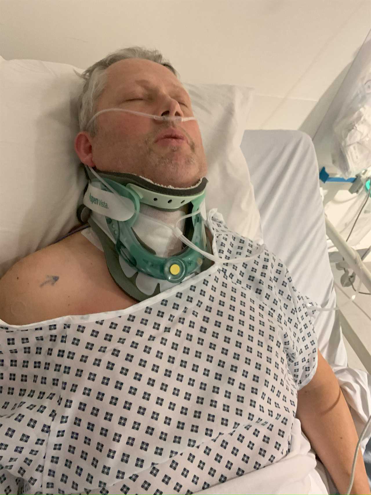 Dad, 53, left nearly paralysed after mistaking cancer symptoms for old age