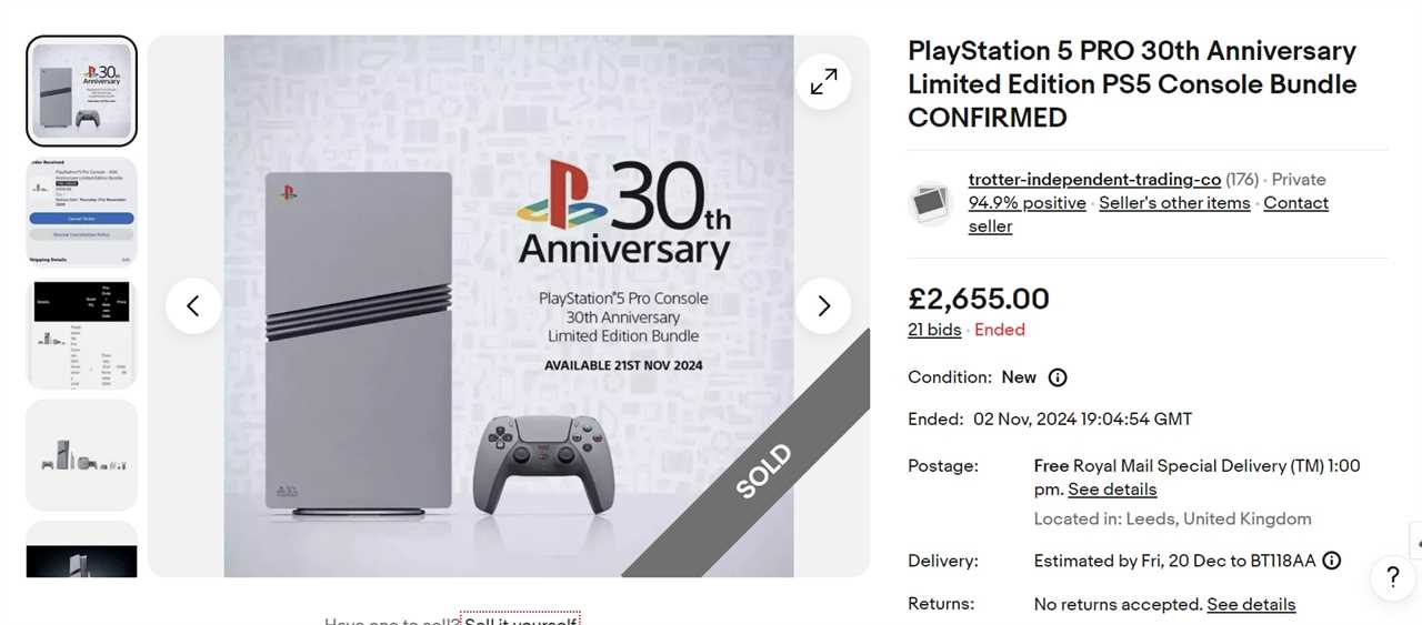 PS5 Pro 30th Anniversary Edition Sold for Thousands by Profiteering Gamers