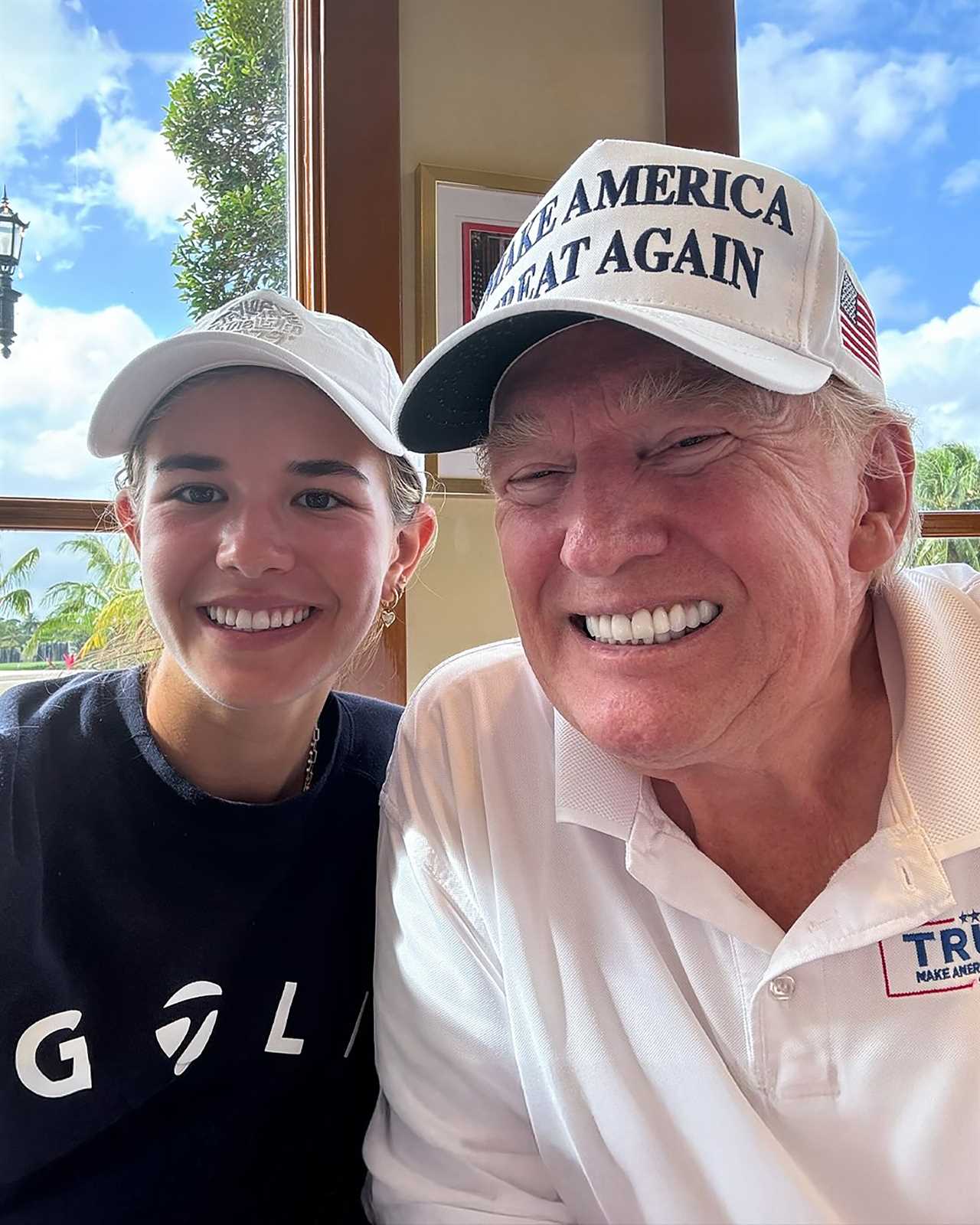 Donald Trump's Granddaughter Kai Trump Joins Him on the Golf Course