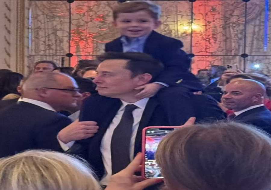 Elon Musk attends Trump's election party with son X, 4, as states turn red