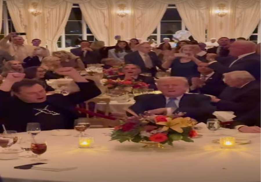 Trump and Musk spotted dancing to YMCA at Mar-a-Lago Thanksgiving bash