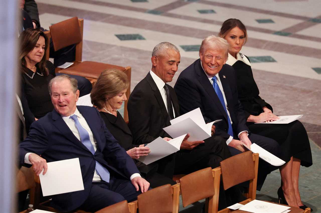 Obama and Trump Share Awkward Moment at Jimmy Carter's Funeral