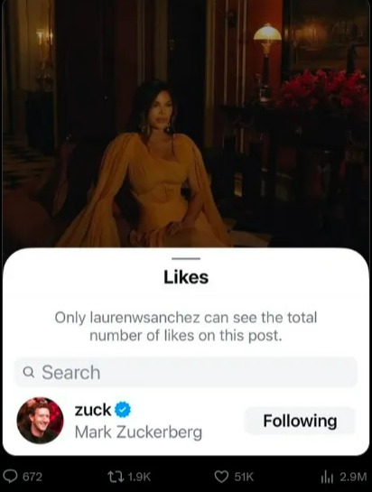 Billionaire Mark Zuckerberg caught liking Jeff Bezos' wife's Instagram photo