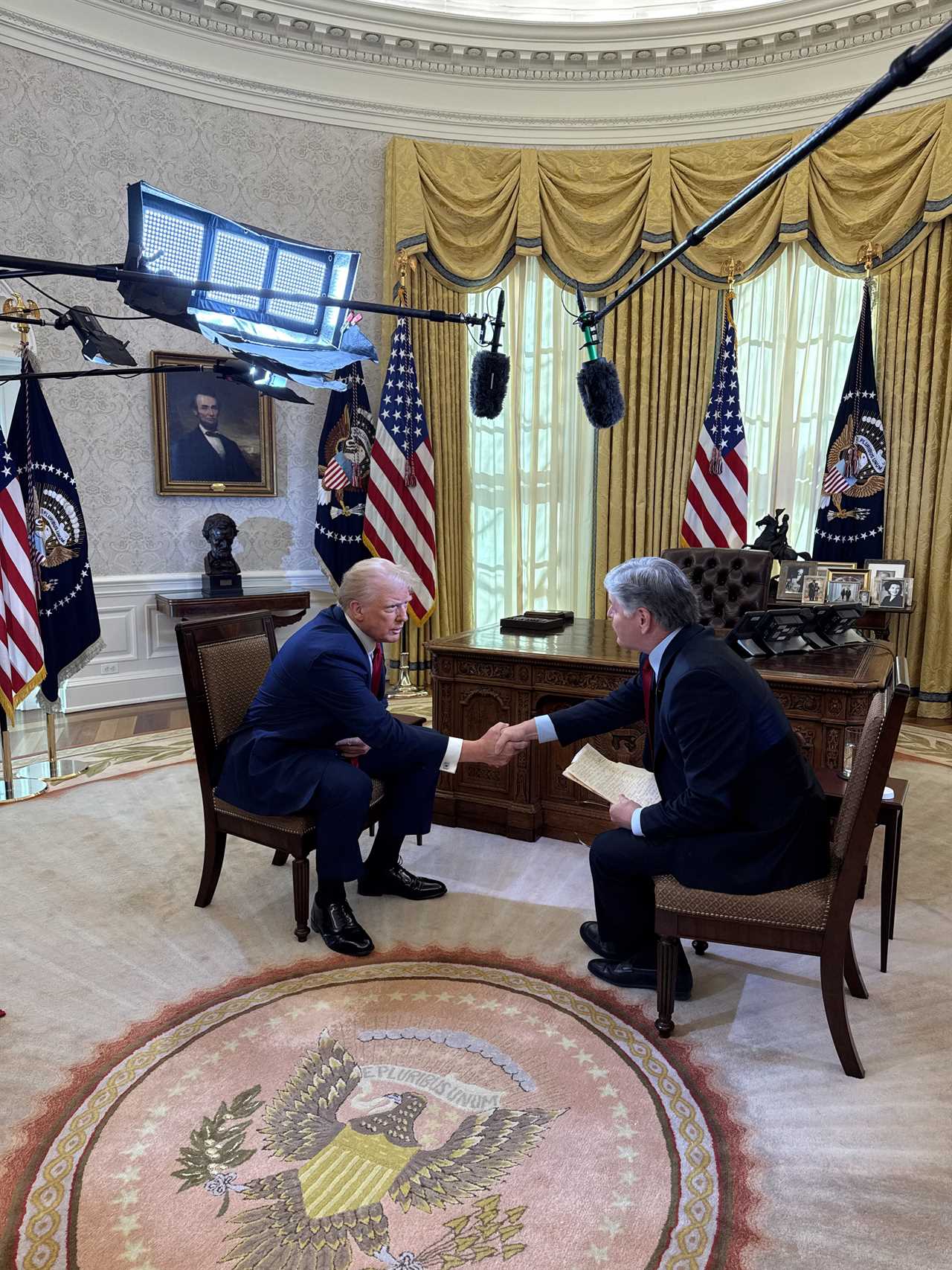 Trump criticizes Biden over family pardons & calls for self-pardon in exclusive Oval Office interview