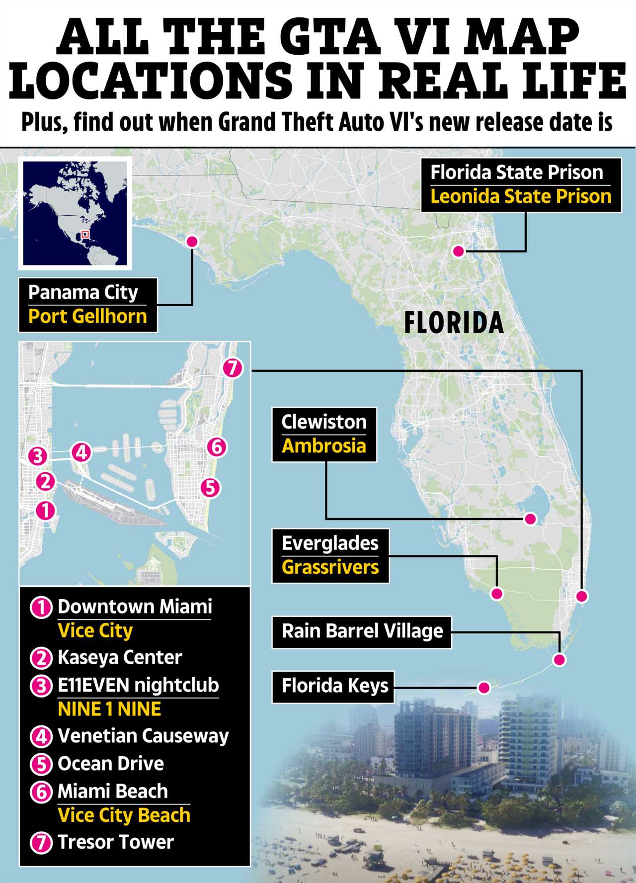 Exploring GTA 6: A Detailed Look at Real-Life Map Locations